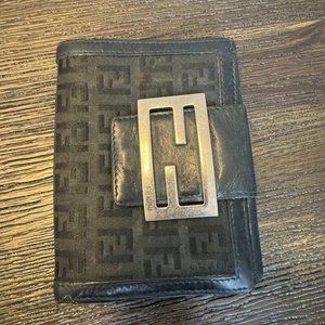 Black Leather Fendi Wallet